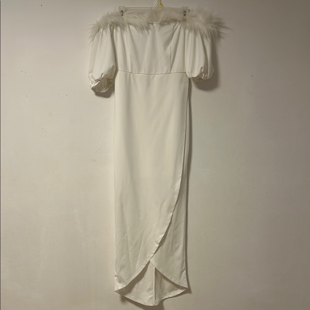 Elegant White Off-Shoulder Dress